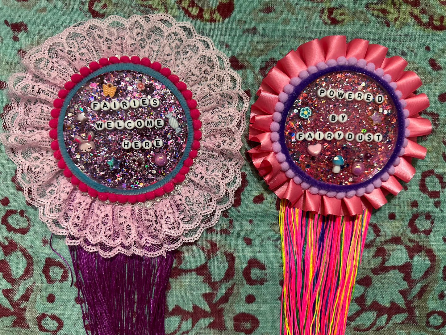 Fun quirky rosette wall hanging