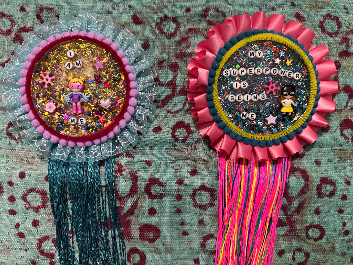 Fun quirky rosette wall hanging