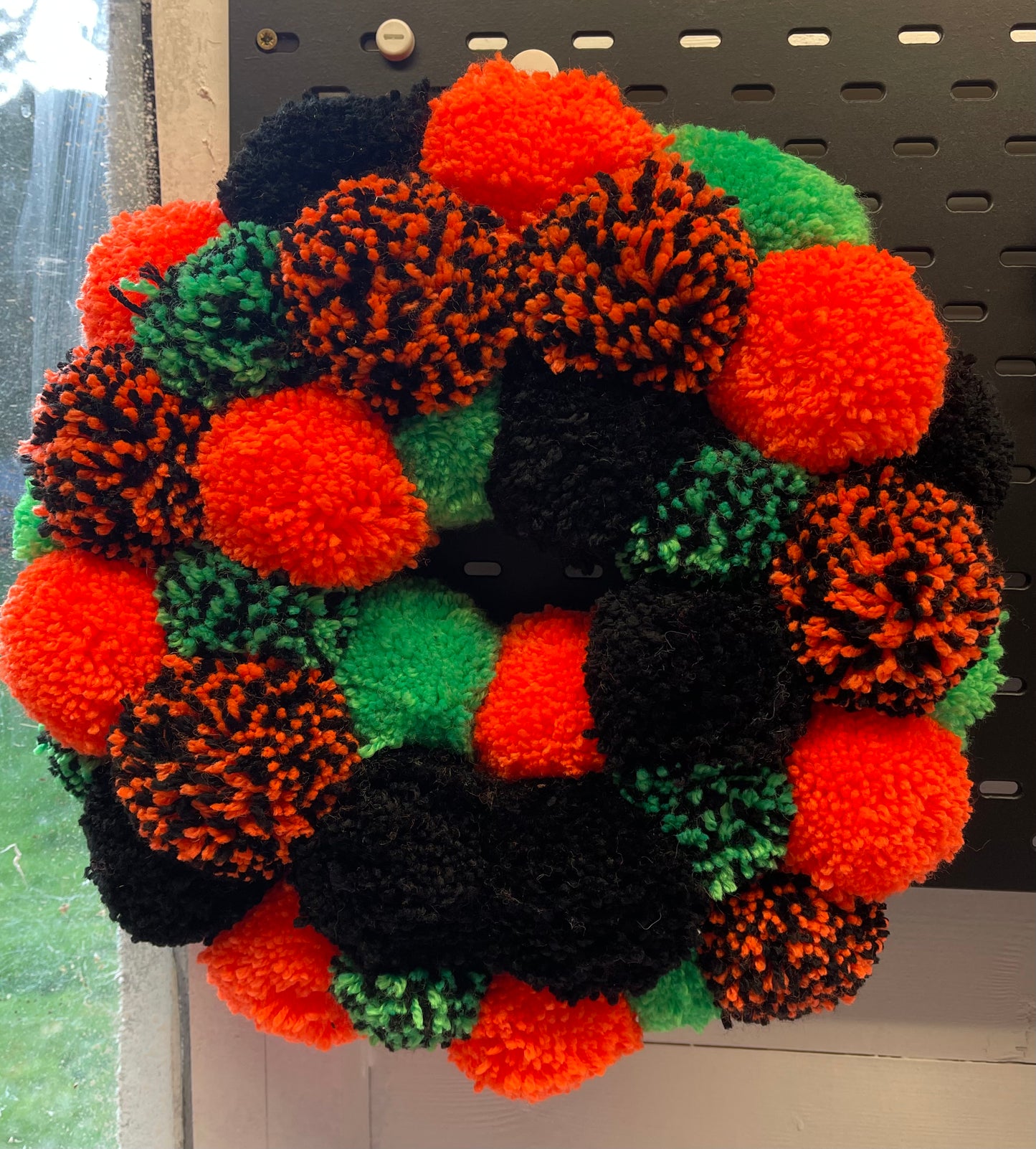 Halloween Pom Pom Wreath