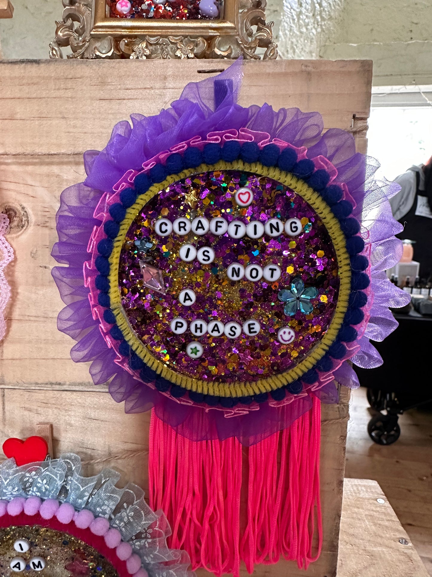 Fun quirky rosette wall hanging